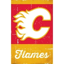 NHL Calgary Flames - Retro Logo 13 Wall Poster, 14.725" x 22.375"