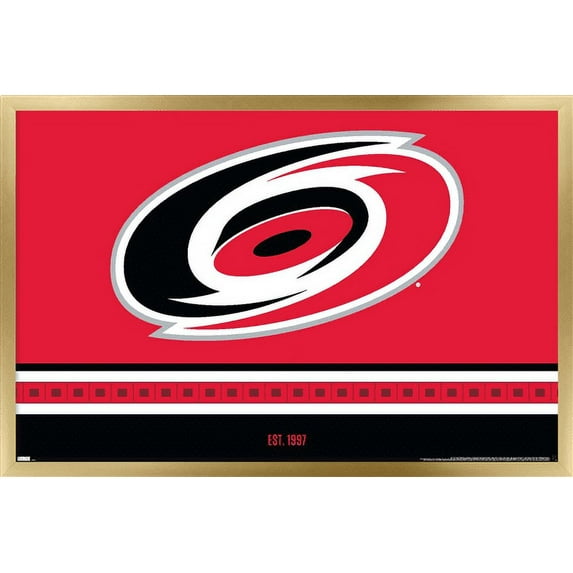 NHL Carolina Hurricanes - Logo 21 Wall Poster, 14.725" x 22.375", Framed