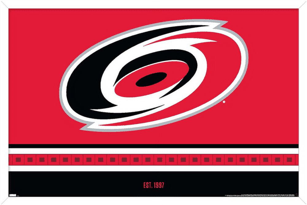 NHL Carolina Hurricanes - Logo 21 Wall Poster, 22.375" x 34", Framed