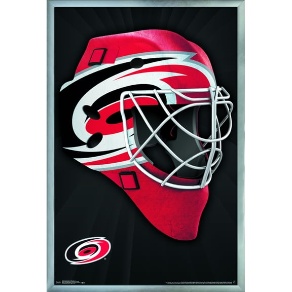 NHL Carolina Hurricanes - Mask 16 Wall Poster, 22.375" x 34", Framed