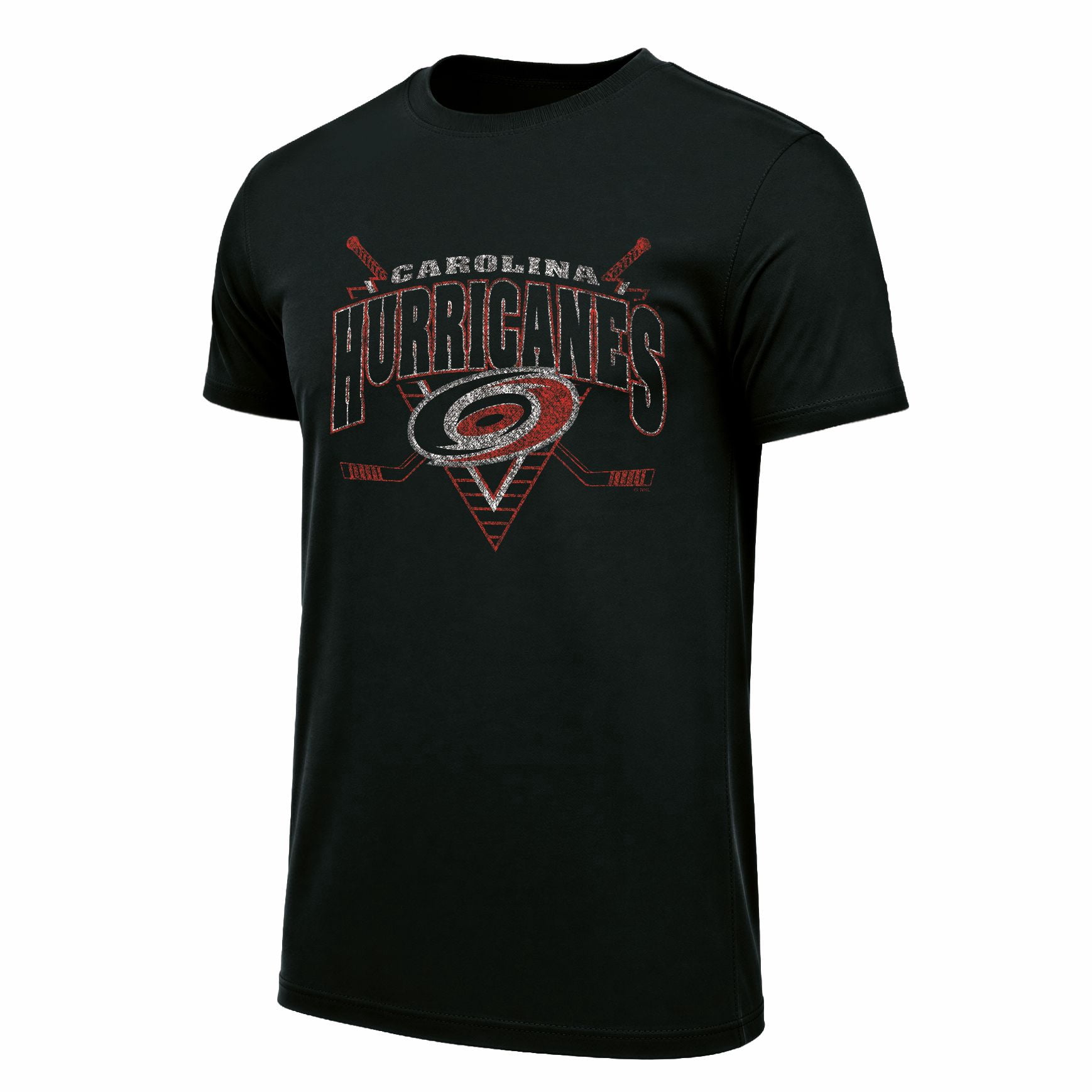 NHL Carolina Hurricanes Men's 90's Cross Sticks Fashion Short Sleeve T-Shirt