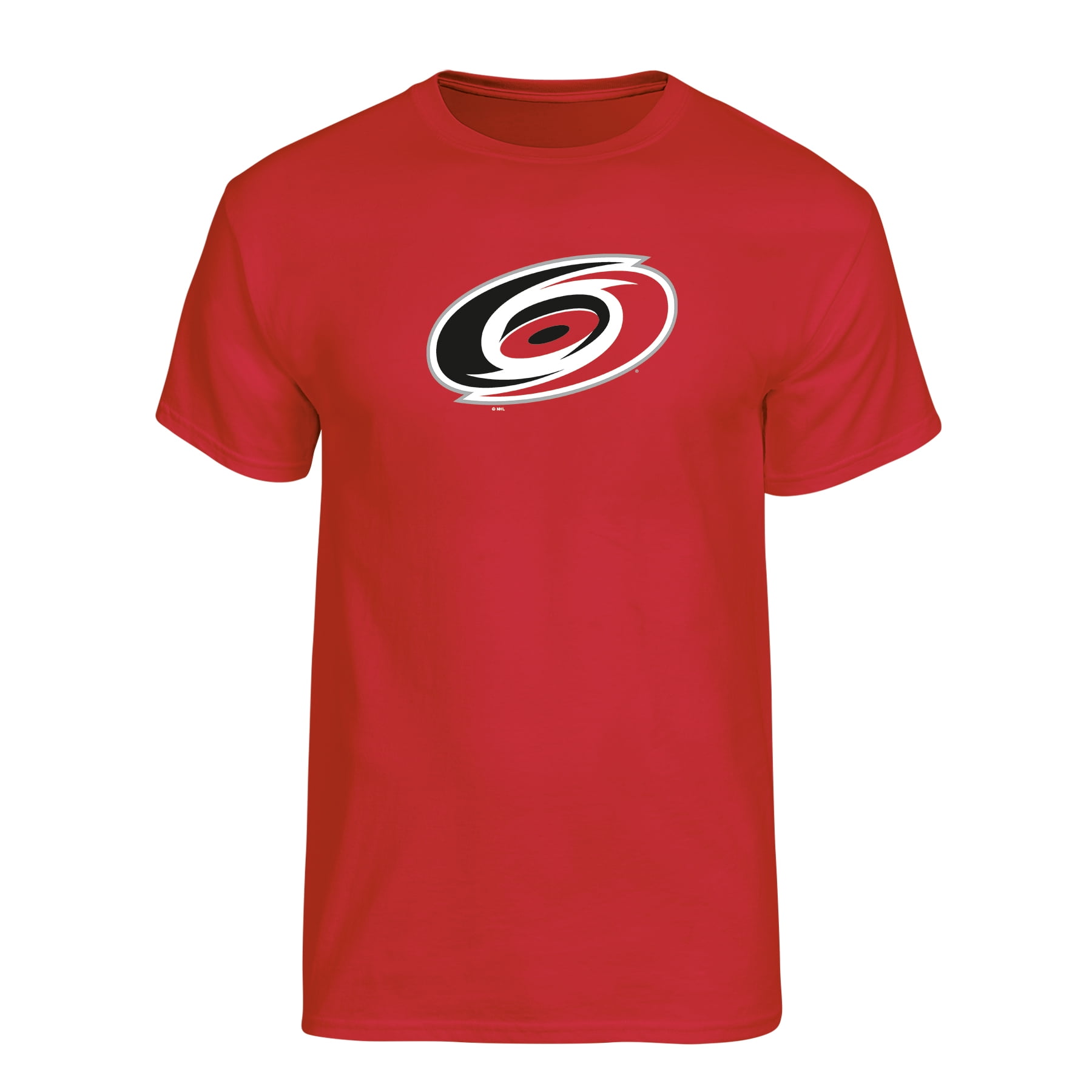 NHL Carolina Hurricanes Men's Team Color Primary Logo Short Sleeve T-Shirt