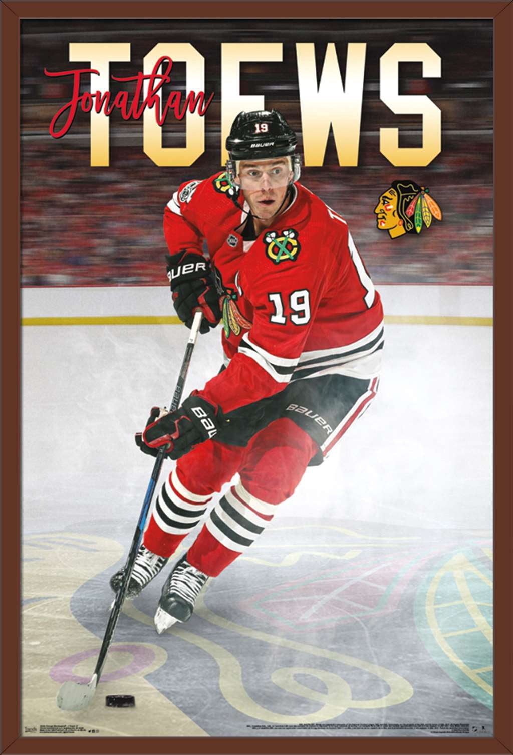 NHL Chicago Blackhawks - Jonathan Toews 17 Wall Poster, 22.375" x 34", Framed