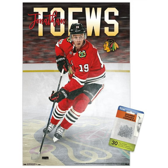 NHL Chicago Blackhawks - Jonathan Toews 17 Wall Poster with Push Pins, 14.725" x 22.375"