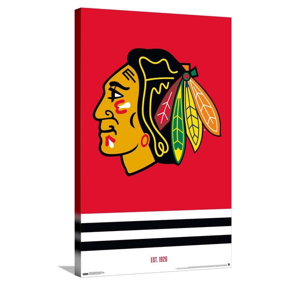 NHL Chicago Blackhawks - Logo 21 Canvas Wall Poster, 22.375" x 34"