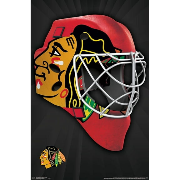 NHL Chicago Blackhawks - Mask 16 Wall Poster, 22.375" x 34"