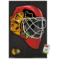 NHL Chicago Blackhawks - Mask 16 Wall Poster with Push Pins, 22.375" x 34"