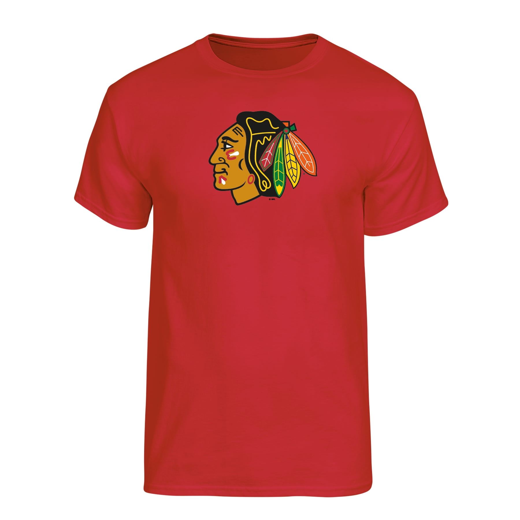 NHL Chicago Blackhawks Men's Team Color Primary Logo Short Sleeve T-Shirt