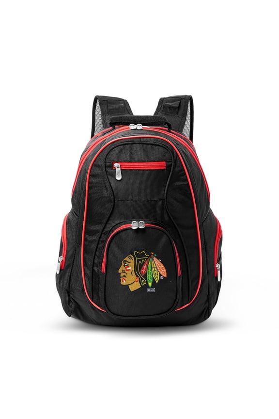 MOJO Black Chicago Blackhawks Trim Color Laptop Backpack
