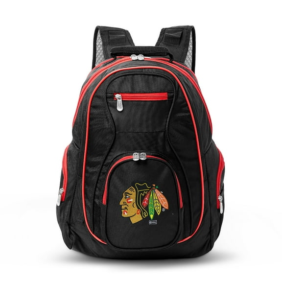 MOJO Black Chicago Blackhawks Trim Color Laptop Backpack