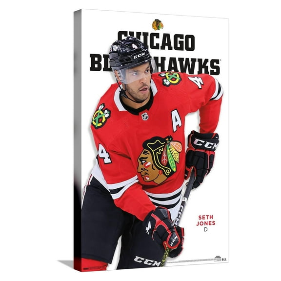 NHL Chicago Blackhawks - Seth Jones Feature Series 23 Canvas Wall Poster, 14.725" x 22.375"