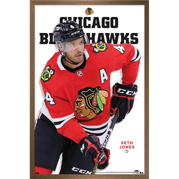NHL Chicago Blackhawks - Seth Jones Feature Series 23 Wall Poster, 14.725" x 22.375" Framed