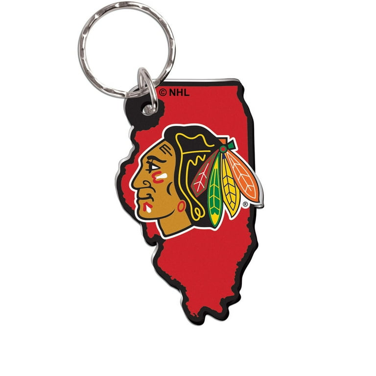 NHL Chicago Blackhawks State Shape Keyring