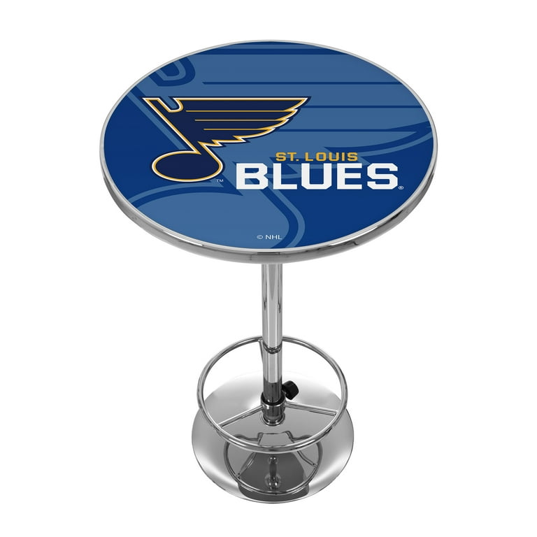 NHL Chrome Pub Table - Watermark - St. Louis Blues