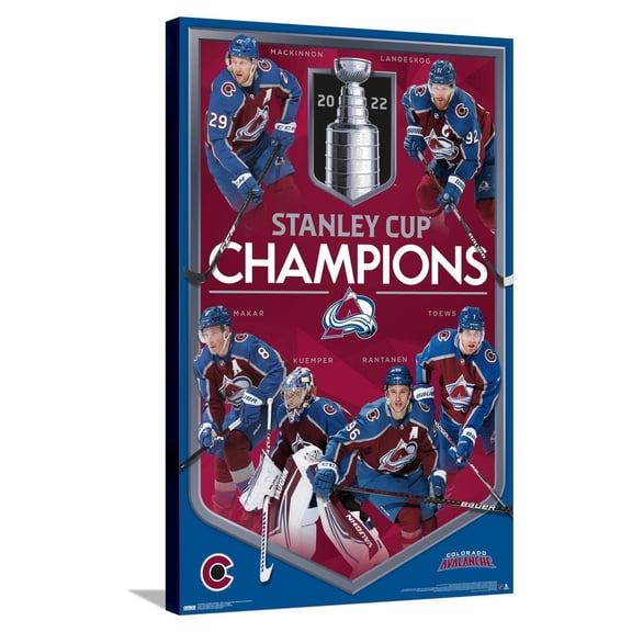 NHL Colorado Avalanche - 2022 Commemorative Stanley Cup Champions Canvas Wall Poster, 22.375" x 34"