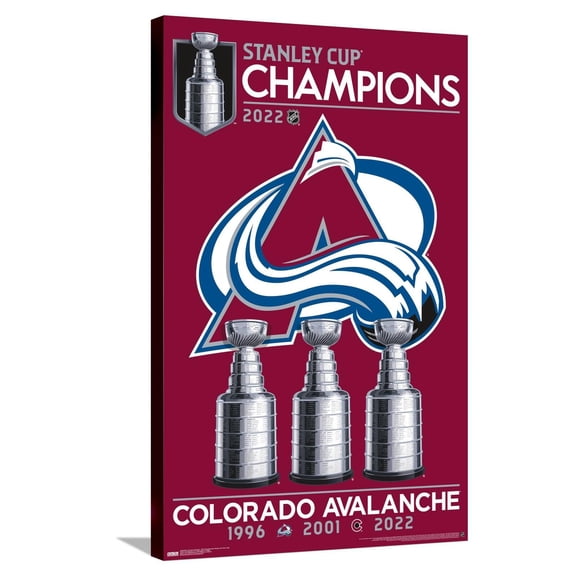 NHL Colorado Avalanche - 2022 Commemorative Stanley Cup Team Logo Canvas Wall Poster, 22.375" x 34"