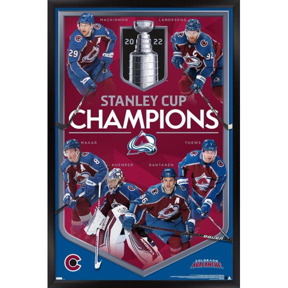 NHL Colorado Avalanche - 2022 Stanley Cup Champions Wall Poster, 22.375" x 34" Framed
