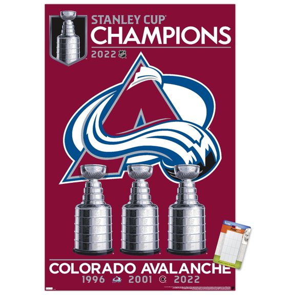 NHL Colorado Avalanche - 2022 Stanley Cup Team Logo Wall Poster, 22.375" x 34"