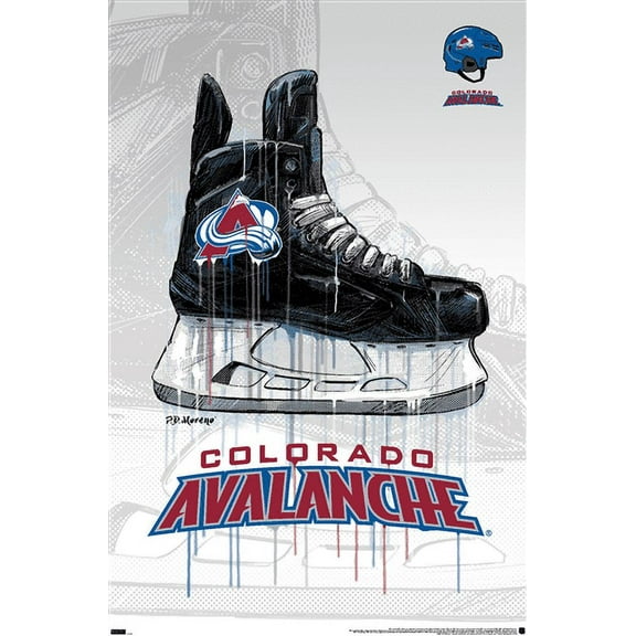 NHL Colorado Avalanche - Drip Skate 21 Wall Poster, 14.725" x 22.375"