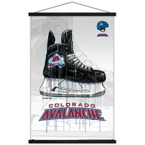 NHL Colorado Avalanche - Drip Skate 21 Wall Poster with Wooden Magnetic Frame, 22.375" x 34"