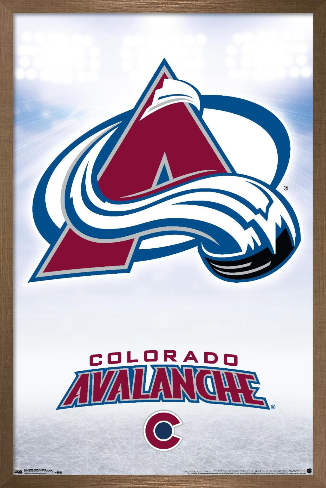 NHL Colorado Avalanche - Logo 17 Wall Poster with Push Pins, 14.725 x  22.375 