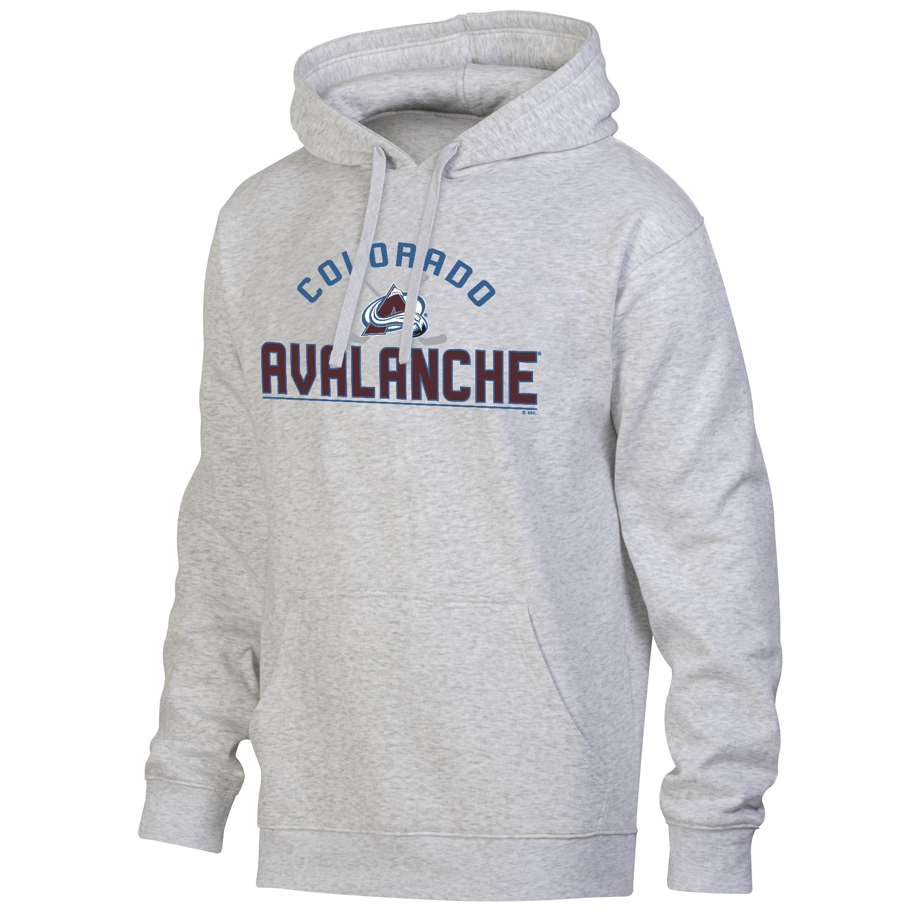 NHL Colorado Avalanche Men's Ash Arch Logo Fleece Hood