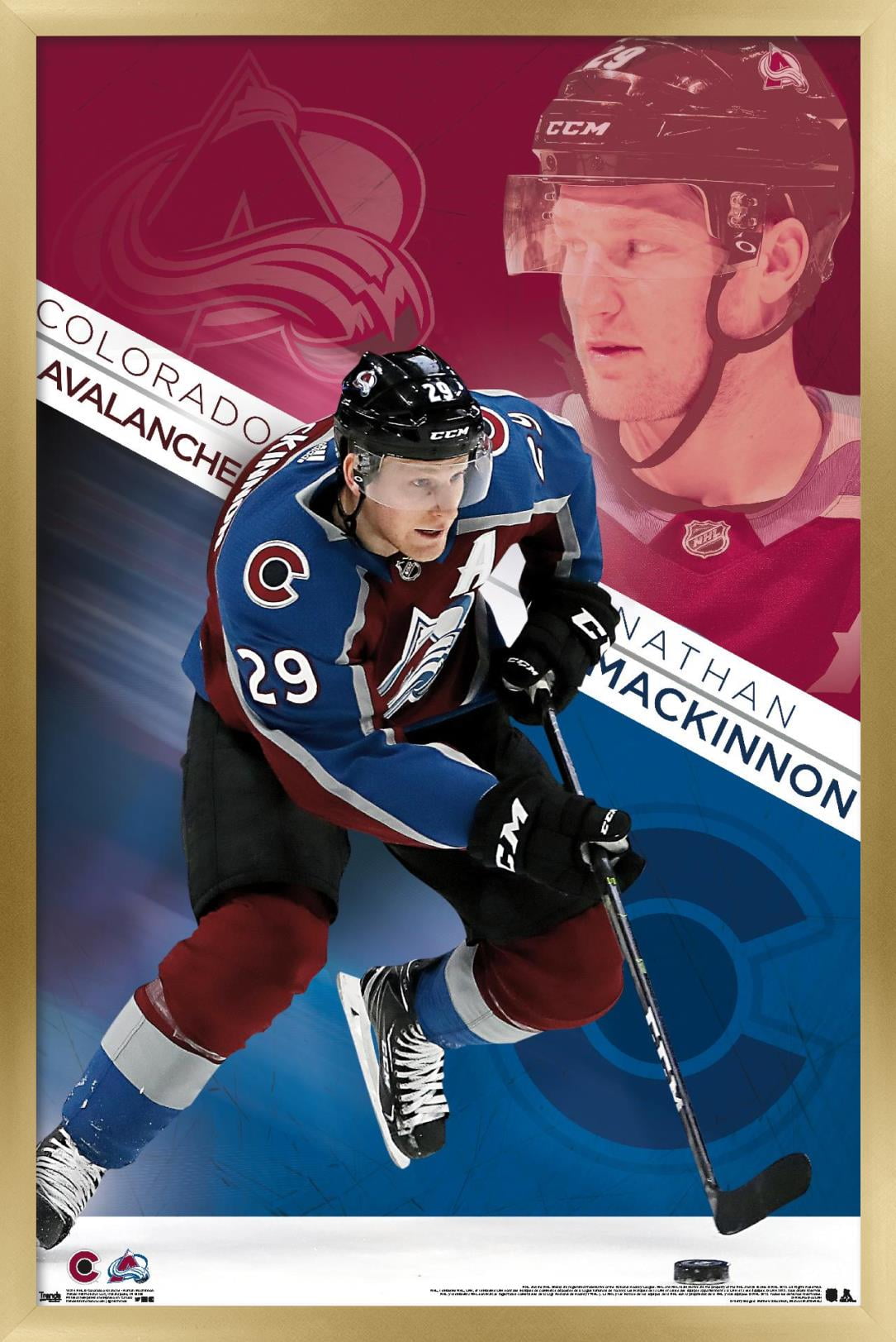 NHL Colorado Avalanche - Nathan Mackinnon Wall Poster, 14.725" x 22.375", Framed