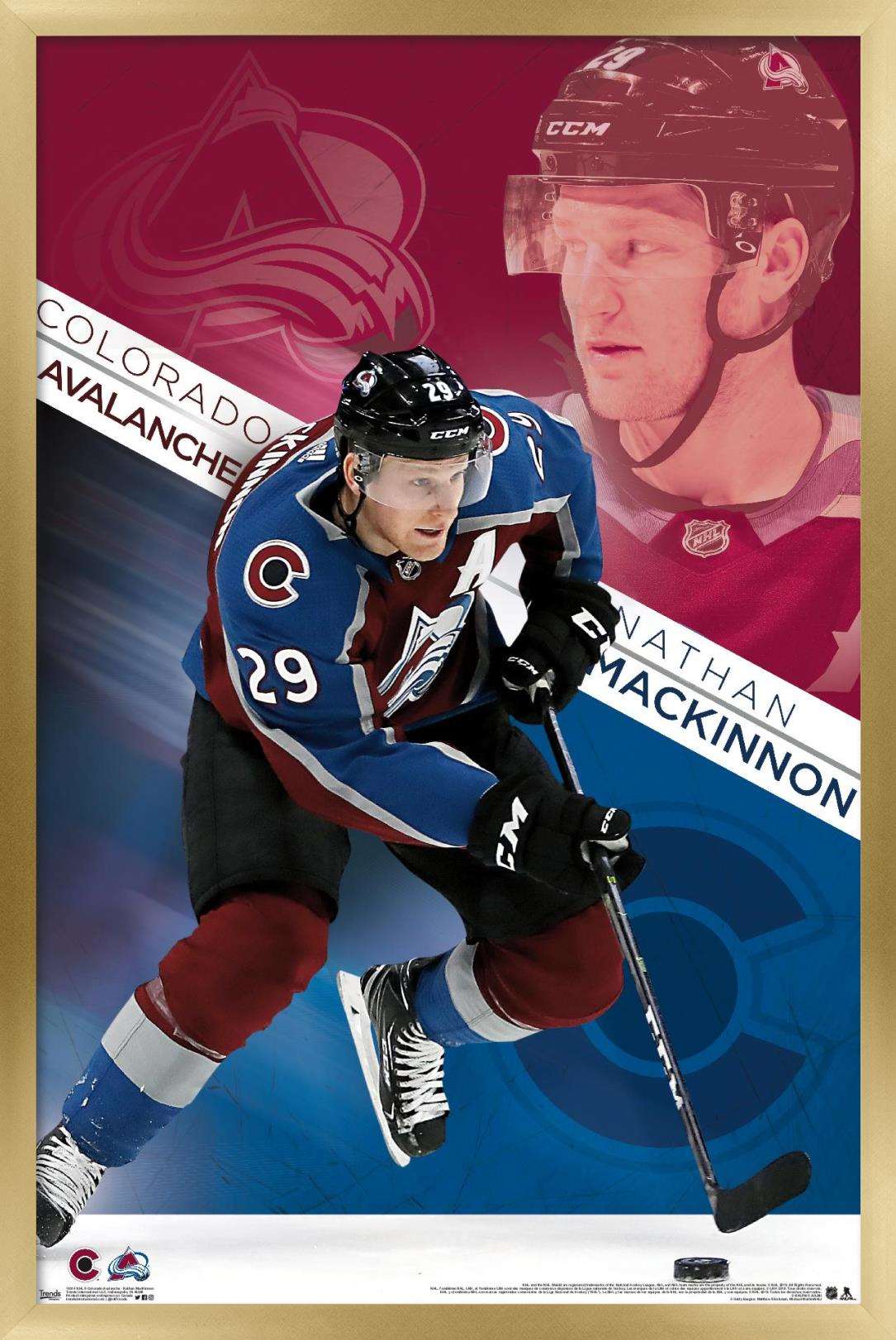 NHL Colorado Avalanche - Nathan Mackinnon Wall Poster, 22.375" x 34", Framed