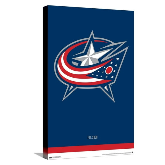 NHL Columbus Blue Jackets - Logo 21 Canvas Wall Poster, 14.725" x 22.375"