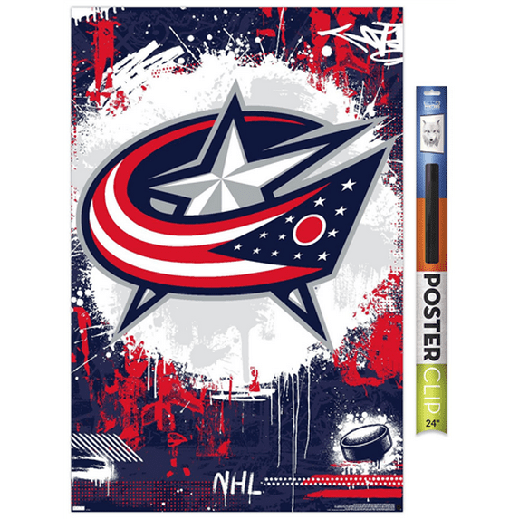 NHL Columbus Blue Jackets - Maximalist Logo 23 Wall Poster, 22.375" x 34"
