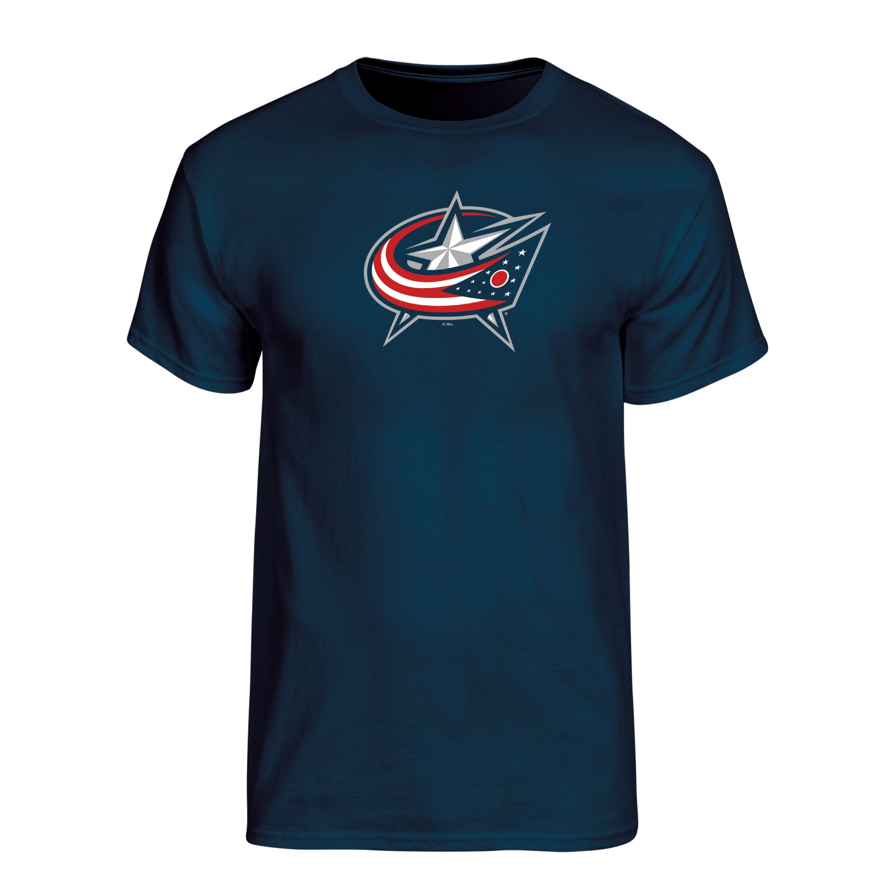 NHL Columbus Blue Jackets Men's Team Color Primary Logo Short Sleeve T-Shirt