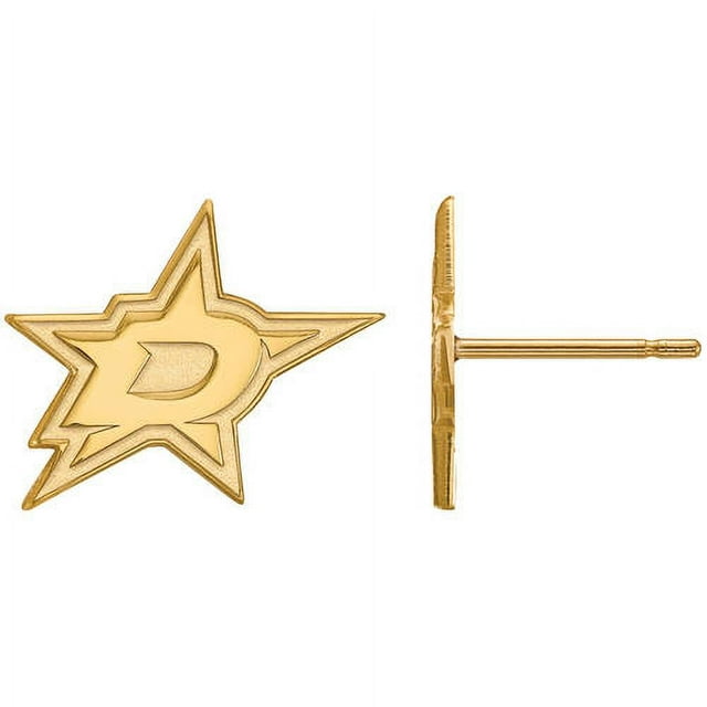 NHL Dallas Stars 10kt Yellow Gold Small Post Earrings