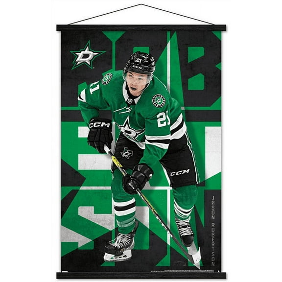 NHL Dallas Stars - Jason Robertson 23 Wall Poster with Magnetic Frame, 22.375" x 34"