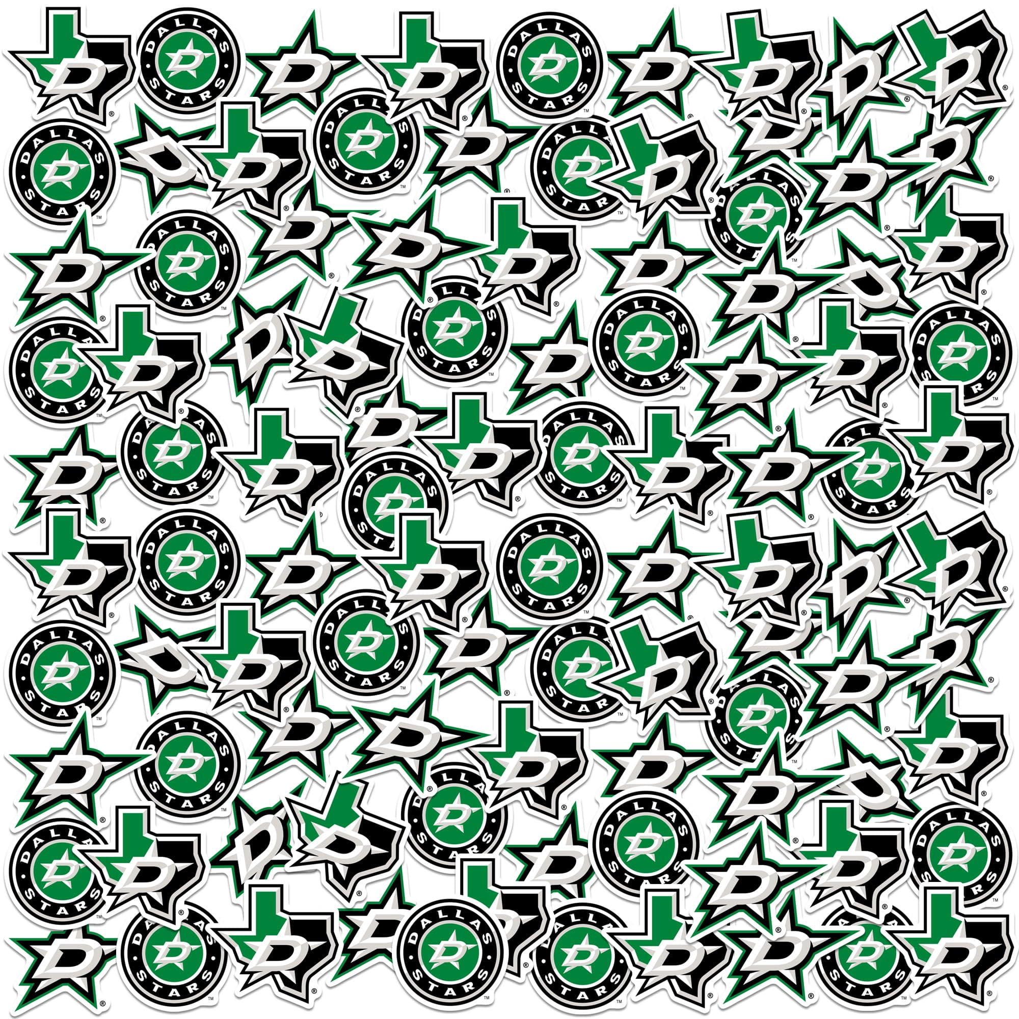 NHL Dallas Stars Logo 200ct Vinyl Large Deluxe Stickers Variety Pack  Officially Licensed Team Logos  Laptop, Water Bottle, Scrapbooking, Tablet, Indoor/Outdoor