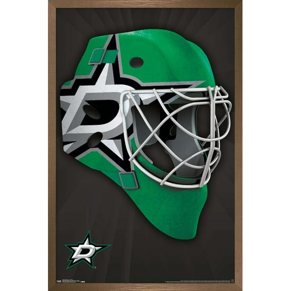 NHL Dallas Stars - Mask 16 Wall Poster, 22.375" x 34", Framed