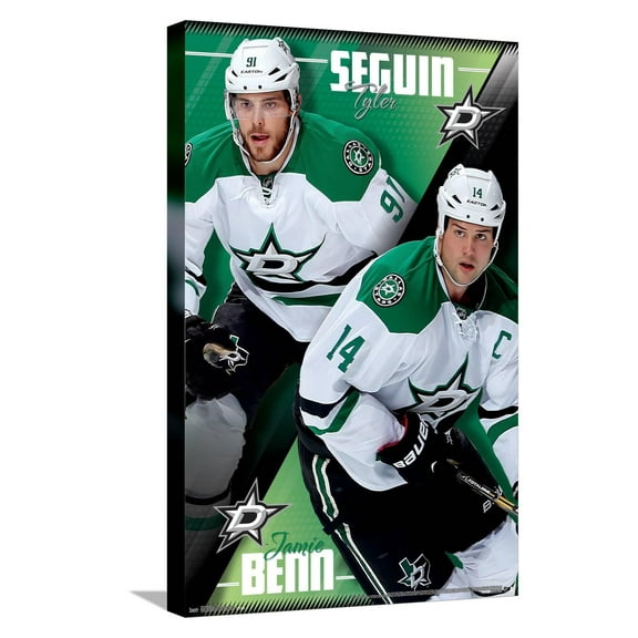 NHL Dallas Stars - Tyler Seguin and Jamie Benn 14 Canvas Wall Poster, 14.725" x 22.375"