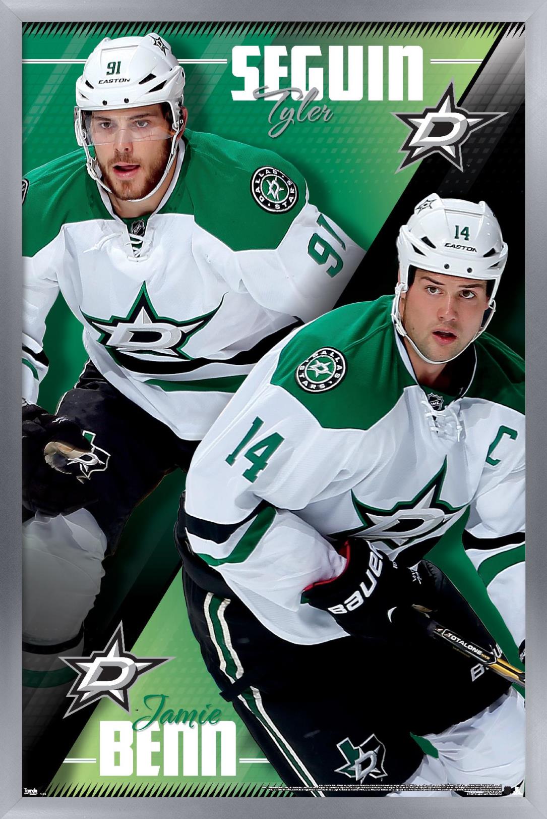 NHL Dallas Stars - Tyler Seguin and Jamie Benn 14 Wall Poster, 22.375" x 34", Framed
