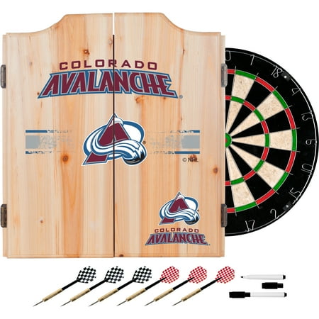 Colorado Avalanche NHL  Dart Cabinet Set with Darts and Board - Burgundy, Silver