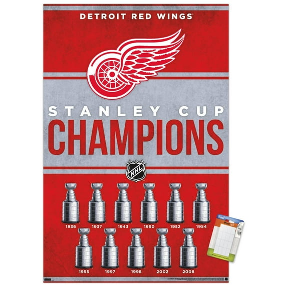 NHL Detroit Red Wings - Champions 23 Wall Poster, 22.375" x 34"