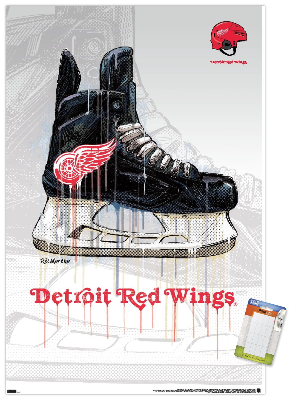 NHL Detroit Red Wings - Drip Skate 21 Wall Poster, 14.725" x 22.375"