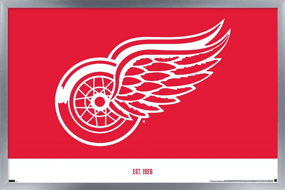 NHL Detroit Red Wings - Logo 21 Wall Poster, 14.725" x 22.375", Framed