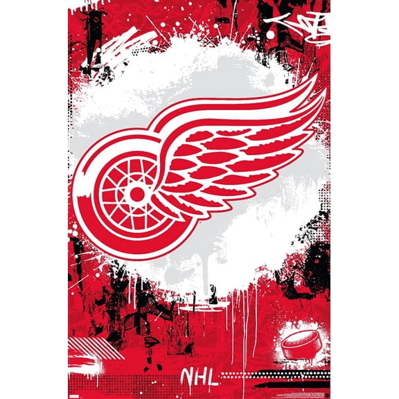 NHL Detroit Red Wings - Maximalist Logo 23 Wall Poster, 22.375" x 34"