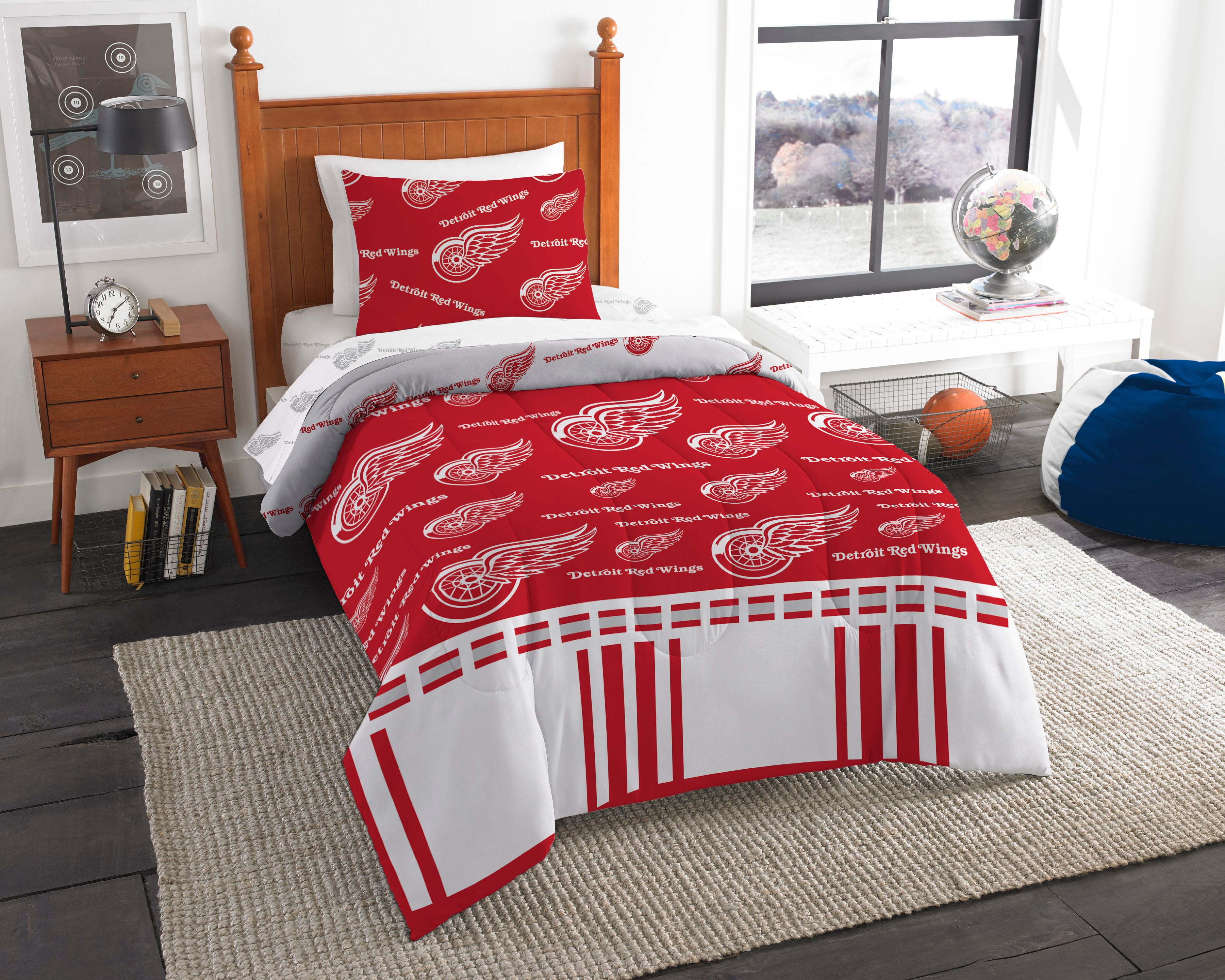 NHL Detroit Red Wings Twin Bed In Bag Set