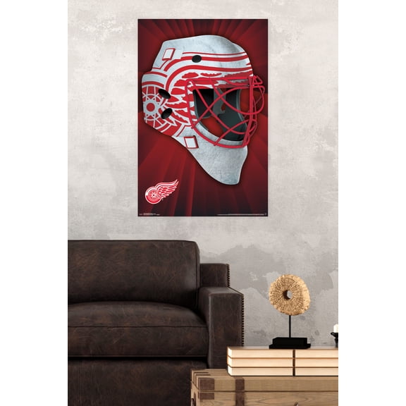 NHL Detroit Redwings - Mask 16 Wall Poster, 22.375" x 34"