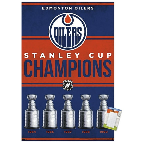 NHL Edmonton Oilers - Champions 23 Wall Poster, 14.725" x 22.375"