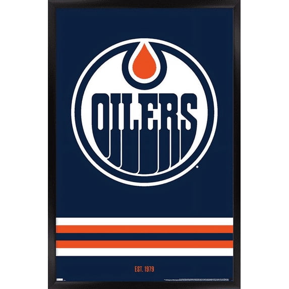 NHL Edmonton Oilers - Logo 21 Wall Poster, 14.725" x 22.375", Framed