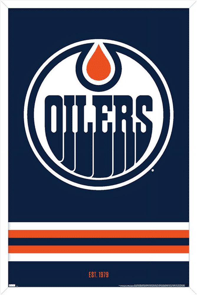 NHL Edmonton Oilers - Logo 21 Wall Poster, 22.375" x 34", Framed