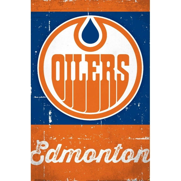 NHL Edmonton Oilers - Retro Logo 13 Wall Poster, 14.725" x 22.375"