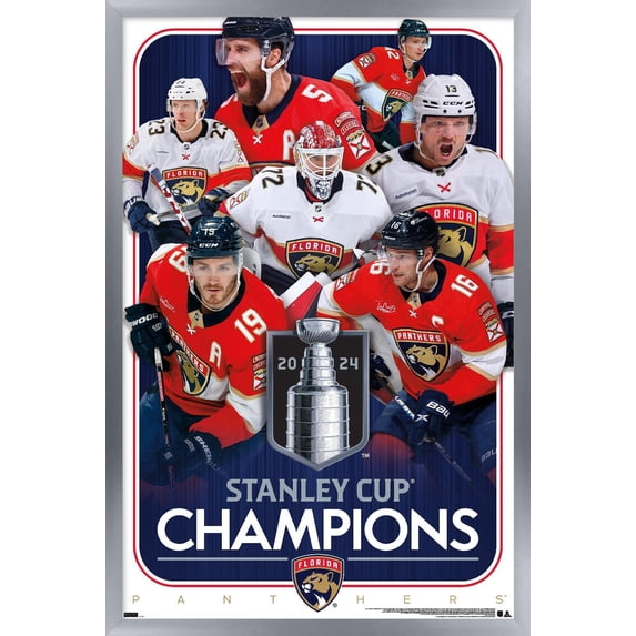 NHL Florida Panthers - 2024 Stanley Cup Champions Wall Poster, 14.725" x 22.375" Framed