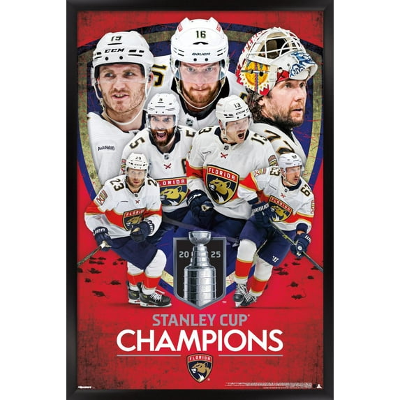 NHL Florida Panthers - 2025 Stanley Cup Champions Wall Poster, 22.375" x 34" Framed